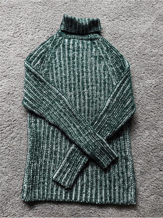 Richman Brothers Sweaters - Vintage Richman Brothers Green Marled Turtleneck Sweater - Size L